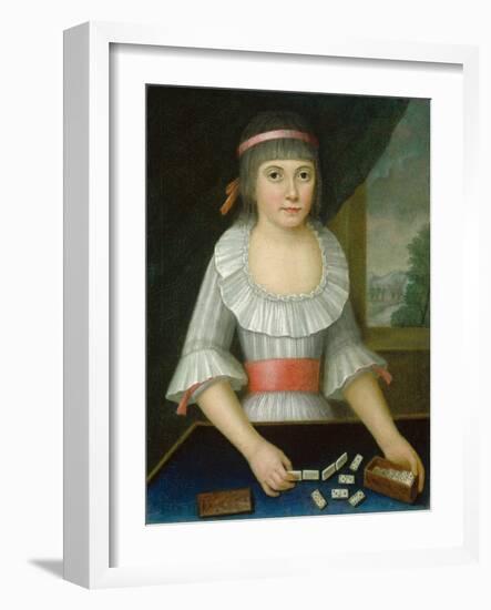 The Domino Girl, c.1790-American School-Framed Giclee Print