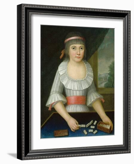 The Domino Girl, c.1790-American School-Framed Giclee Print