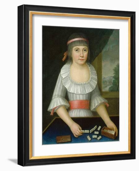 The Domino Girl, c.1790-American School-Framed Giclee Print