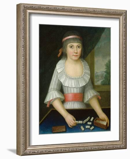 The Domino Girl, c.1790-American School-Framed Premium Giclee Print