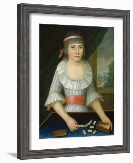 The Domino Girl, c.1790-American School-Framed Premium Giclee Print