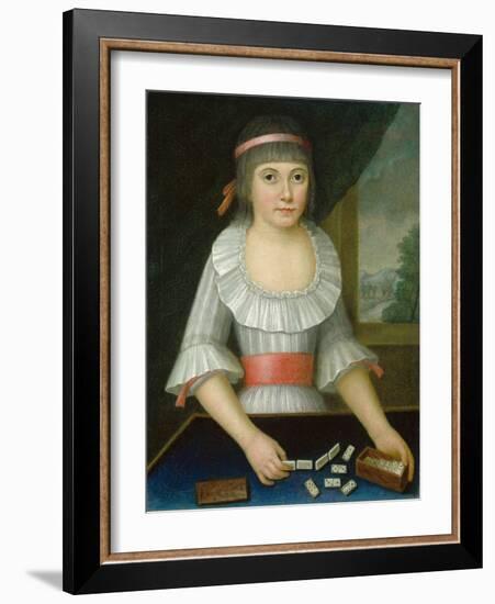 The Domino Girl, c.1790-American School-Framed Premium Giclee Print