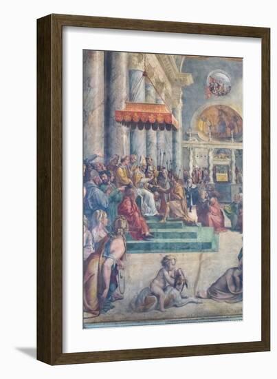 The Donation of Rome, Detail, 1523-24 (Fresco)-Giulio Romano-Framed Giclee Print