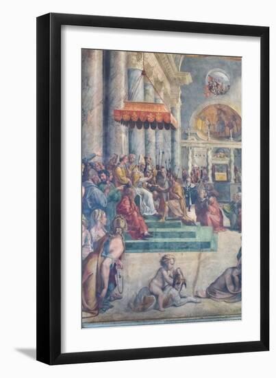 The Donation of Rome, Detail, 1523-24 (Fresco)-Giulio Romano-Framed Giclee Print