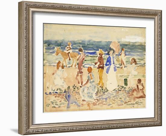 The Donkey Rider-Maurice Brazil Prendergast-Framed Giclee Print