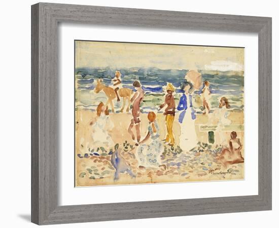 The Donkey Rider-Maurice Brazil Prendergast-Framed Giclee Print