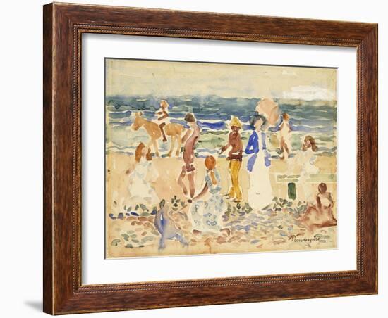 The Donkey Rider-Maurice Brazil Prendergast-Framed Giclee Print