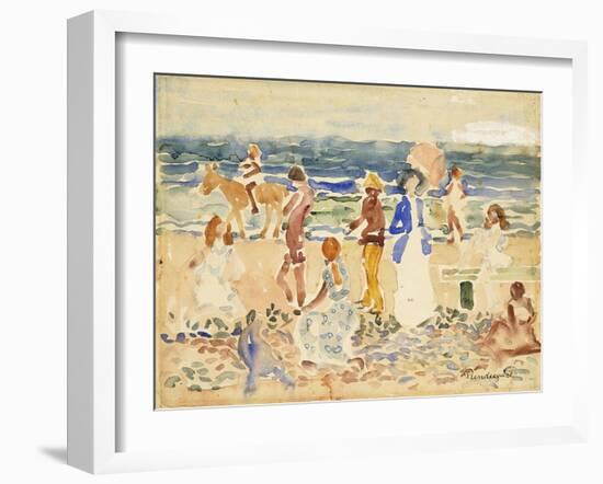 The Donkey Rider-Maurice Brazil Prendergast-Framed Giclee Print