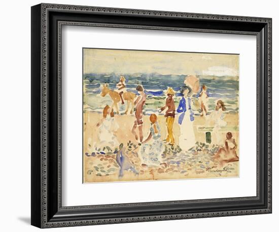 The Donkey Rider-Maurice Brazil Prendergast-Framed Giclee Print