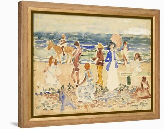 The Donkey Rider-Maurice Brazil Prendergast-Framed Premier Image Canvas