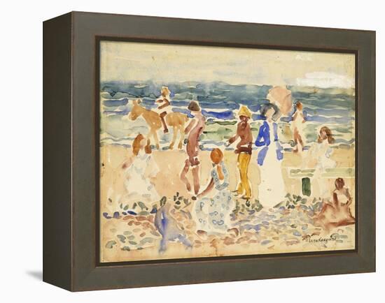 The Donkey Rider-Maurice Brazil Prendergast-Framed Premier Image Canvas