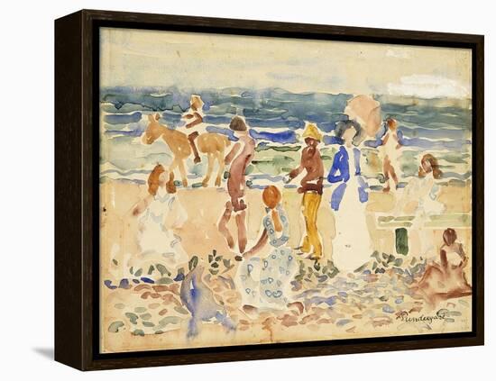 The Donkey Rider-Maurice Brazil Prendergast-Framed Premier Image Canvas