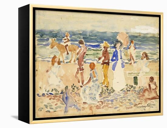 The Donkey Rider-Maurice Brazil Prendergast-Framed Premier Image Canvas