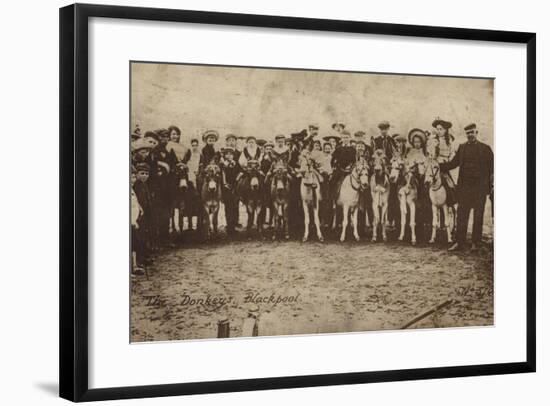 The Donkeys, Blackpool-null-Framed Photographic Print