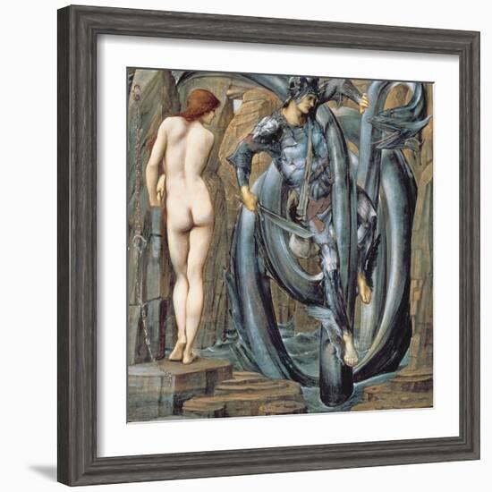 The Doom Fulfilled (Perseus Slaying the Sea Serpent) C.1882-Edward Burne-Jones-Framed Giclee Print