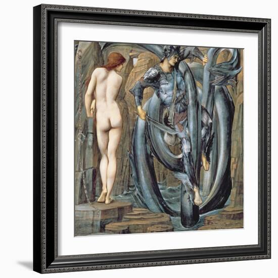 The Doom Fulfilled (Perseus Slaying the Sea Serpent) C.1882-Edward Burne-Jones-Framed Giclee Print