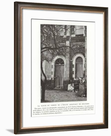 The Door to the Choir of the Abbey Church of Solesmes, France-null-Framed Giclee Print