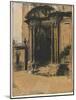 The Doorway of the Old Ashmolean Museum, Oxford (Pen & Ink, Black Chalk & Wash with White Heighteni-William Nicholson-Mounted Giclee Print