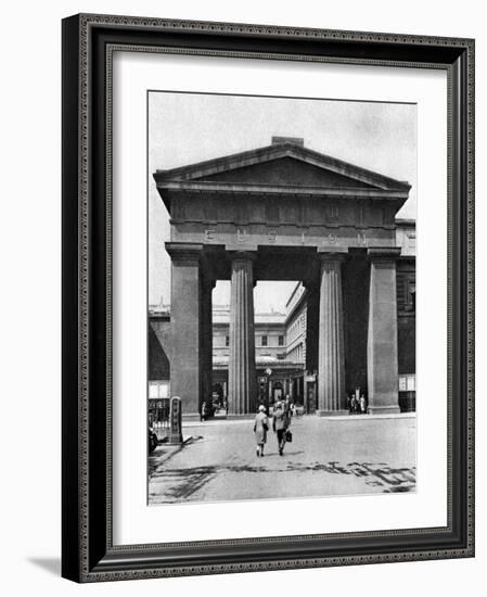 The Doric Arch Leading to Euston Station, London, 1926-1927-McLeish-Framed Giclee Print