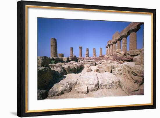 The Doric Temple of Hera at Agrigento, 5th Century Bc-CM Dixon-Framed Photographic Print