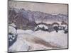 The Dorking Road, Coldharbour, in Snow, 1916 (Oil on Canvas)-Lucien Pissarro-Mounted Giclee Print