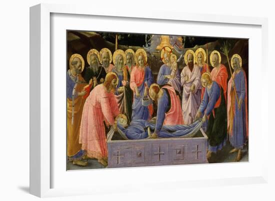 The Dormition of the Virgin Mary, from Predella of C. 1440-Fra Angelico-Framed Giclee Print