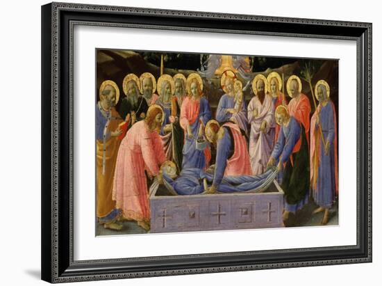 The Dormition of the Virgin Mary, from Predella of C. 1440-Fra Angelico-Framed Giclee Print