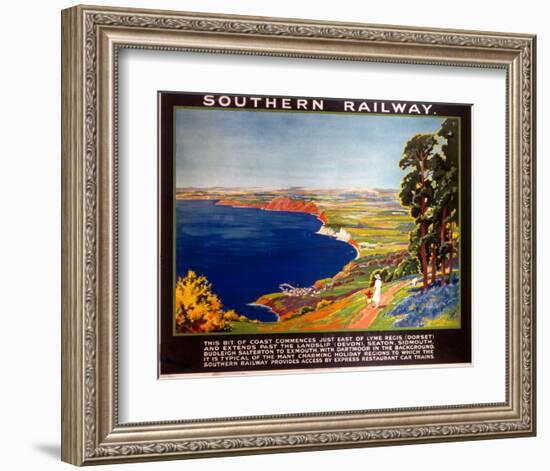 The Dorset Coast, SR, c.1923-null-Framed Art Print