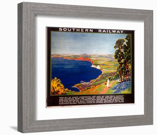 The Dorset Coast, SR, c.1923-null-Framed Art Print