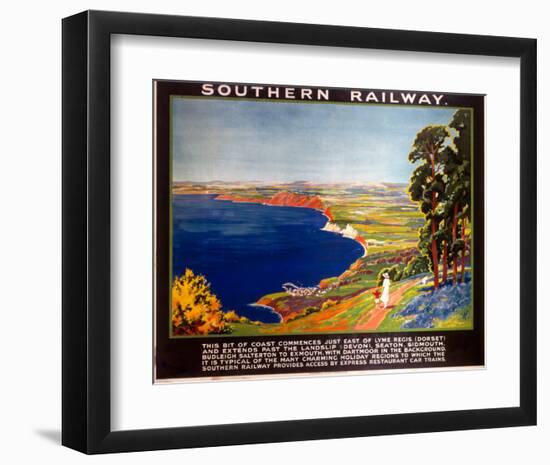 The Dorset Coast, SR, c.1923-null-Framed Art Print