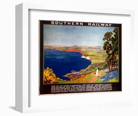 The Dorset Coast, SR, c.1923-null-Framed Art Print