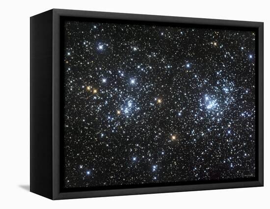 The Double Cluster, NGC 884 and NGC 869, as Seen in the Constellation of Perseus-Stocktrek Images-Framed Premier Image Canvas
