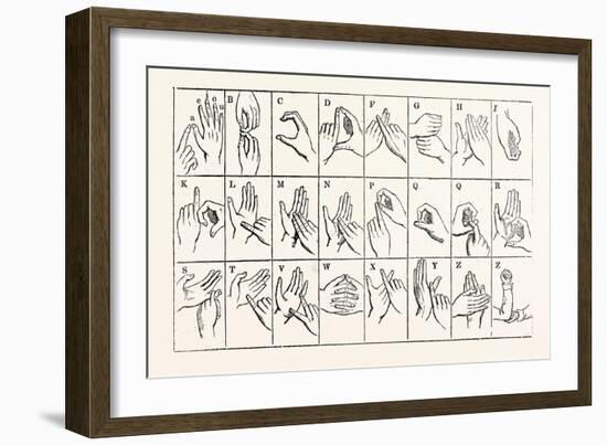 The Double-Handed Alphabet-null-Framed Giclee Print