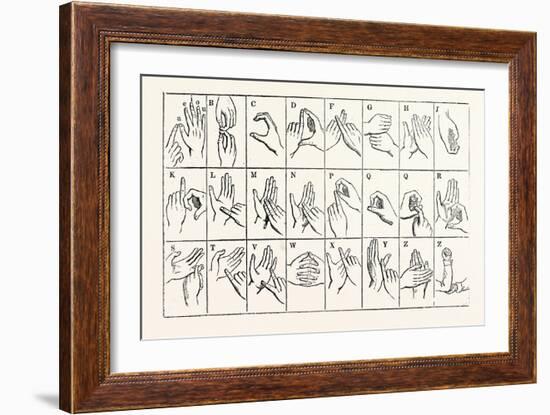 The Double-Handed Alphabet-null-Framed Giclee Print