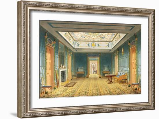 The Double Lobby or Gallery (South) Above the Corridor from Views of the Royal Pavilion, Brighton…-John Nash-Framed Giclee Print