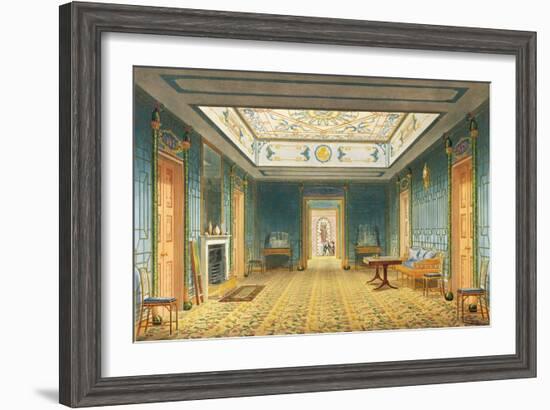 The Double Lobby or Gallery (South) Above the Corridor from Views of the Royal Pavilion, Brighton…-John Nash-Framed Giclee Print