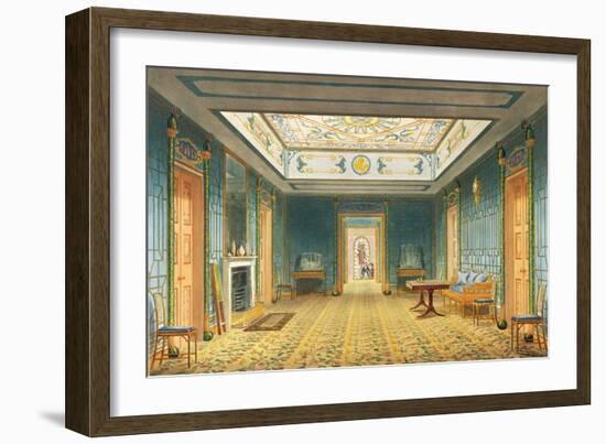 The Double Lobby or Gallery (South) Above the Corridor from Views of the Royal Pavilion, Brighton…-John Nash-Framed Giclee Print