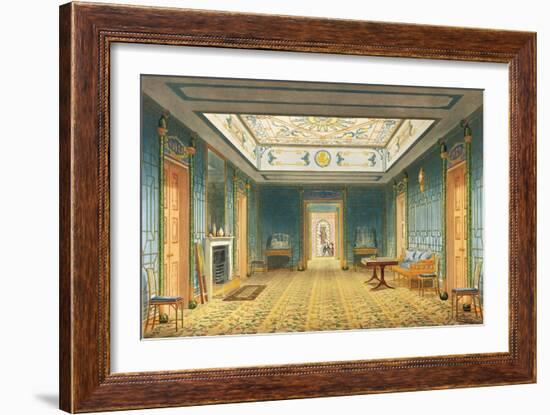 The Double Lobby or Gallery (South) Above the Corridor from Views of the Royal Pavilion, Brighton…-John Nash-Framed Giclee Print