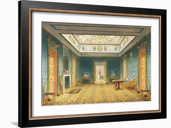 The Double Lobby or Gallery (South) Above the Corridor from Views of the Royal Pavilion, Brighton…-John Nash-Framed Giclee Print