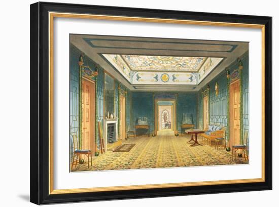 The Double Lobby or Gallery (South) Above the Corridor from Views of the Royal Pavilion, Brighton…-John Nash-Framed Giclee Print