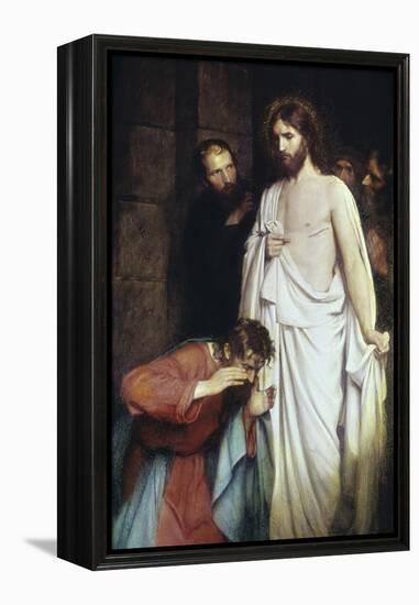 The Doubtful Thomas-Carl Bloch-Framed Premier Image Canvas