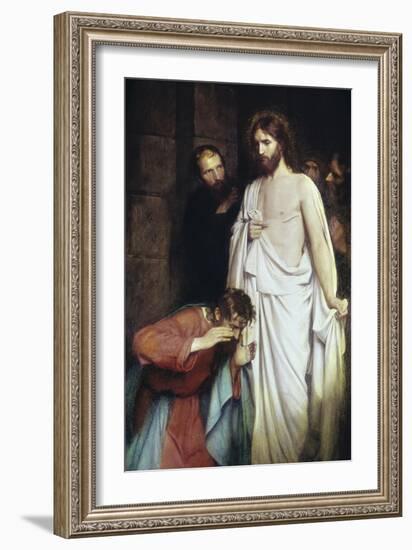 The Doubtful Thomas-Carl Bloch-Framed Giclee Print