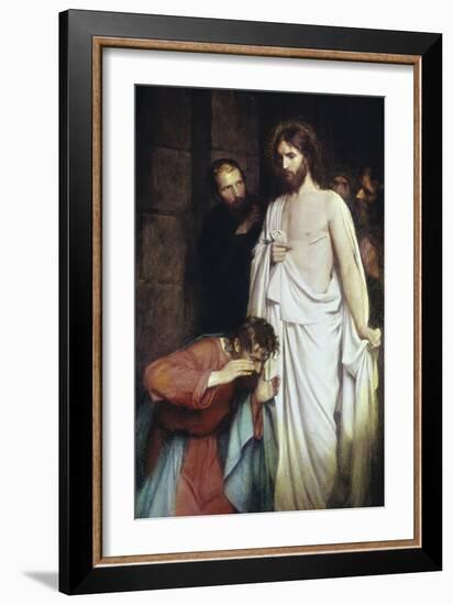 The Doubtful Thomas-Carl Bloch-Framed Giclee Print