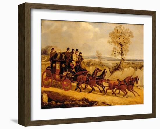 The Dover Coach Going Downhill (Oil on Canvas)-Henry Thomas Alken-Framed Giclee Print