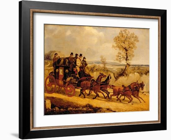 The Dover Coach Going Downhill (Oil on Canvas)-Henry Thomas Alken-Framed Giclee Print