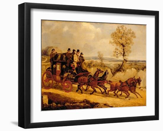 The Dover Coach Going Downhill (Oil on Canvas)-Henry Thomas Alken-Framed Giclee Print