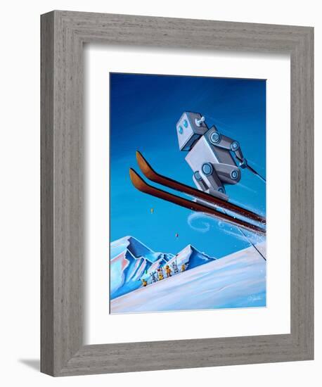 The Downhill Race-Cindy Thornton-Framed Premium Giclee Print