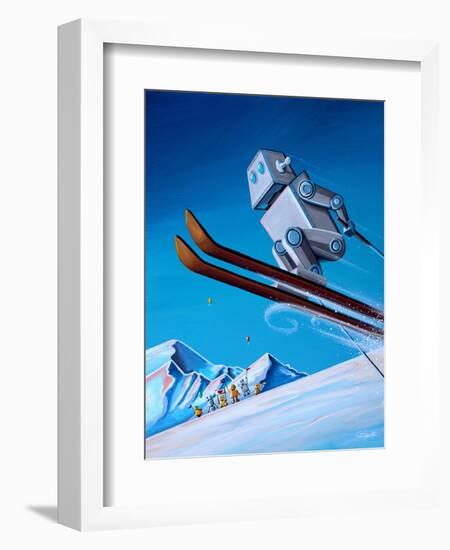 The Downhill Race-Cindy Thornton-Framed Premium Giclee Print