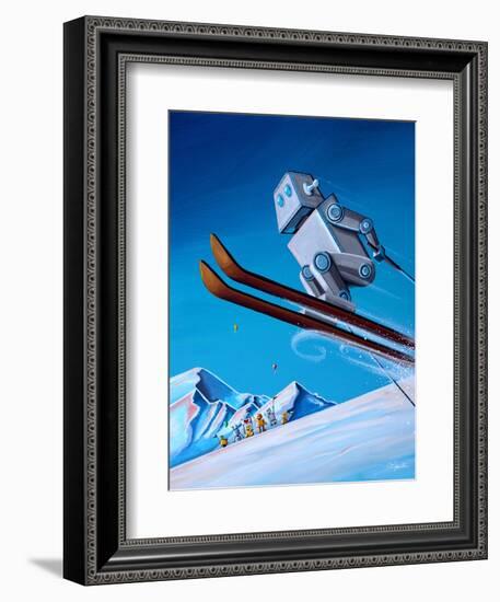 The Downhill Race-Cindy Thornton-Framed Premium Giclee Print