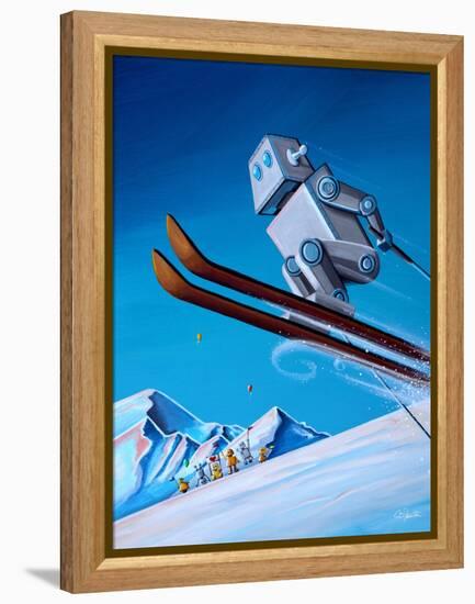 The Downhill Race-Cindy Thornton-Framed Stretched Canvas